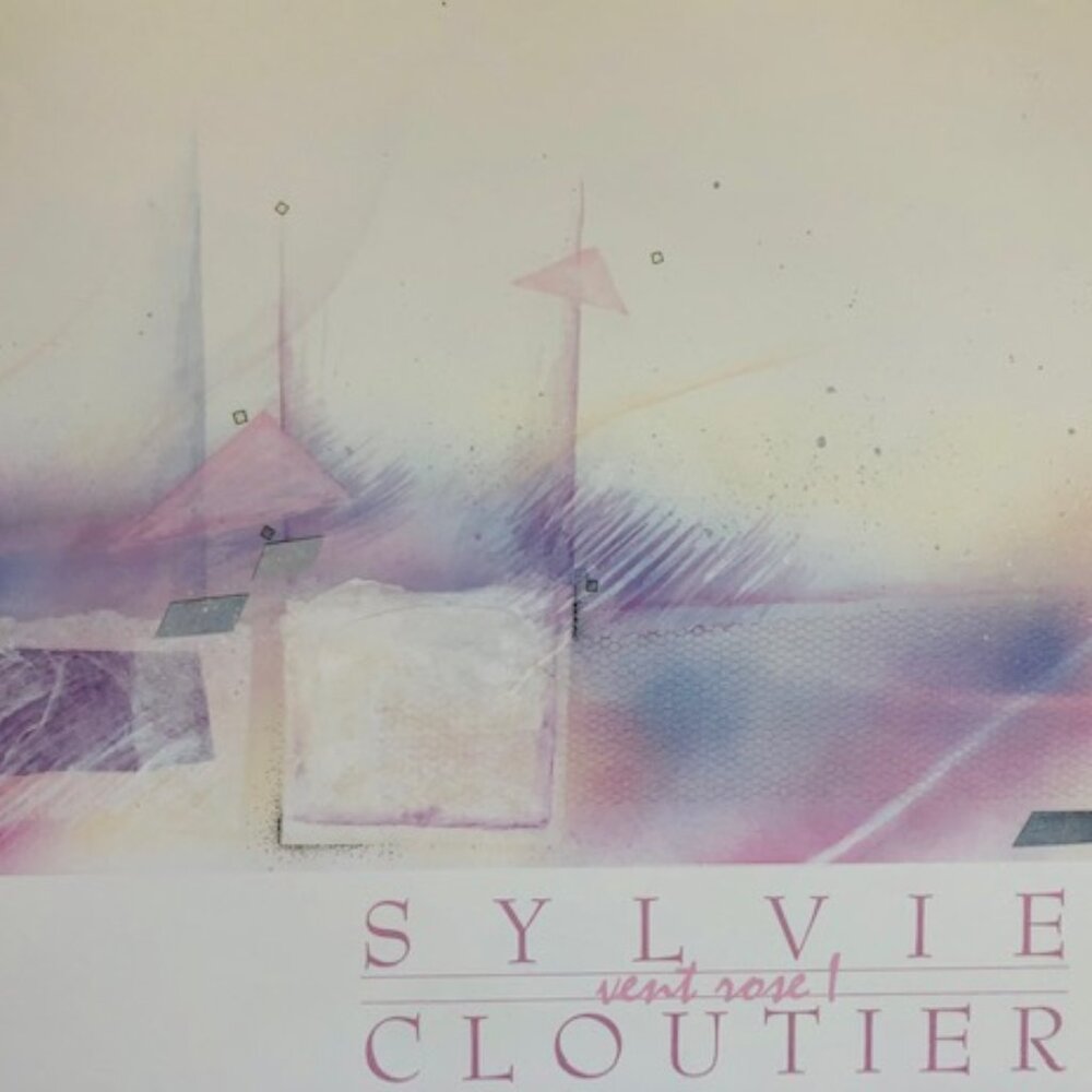 Sylvie Cloutier Vent Rose I Signed Abstract Art Print – 35" W x 18" H – Pastel M